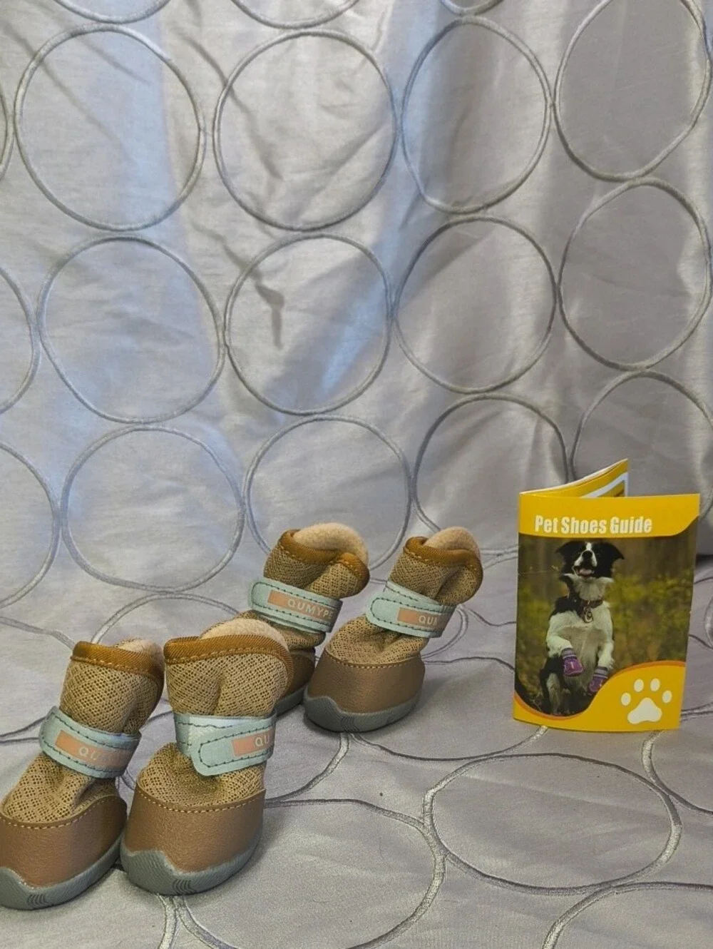 4PCS Small Dogs Sz 3, Hot Pavement Summer Puppy Boots Paw Protect Anti Skid
